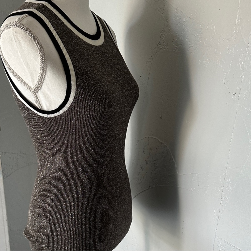 Moth by anthropology gray and White Ribbed Tank Top - Picture 5 of 14